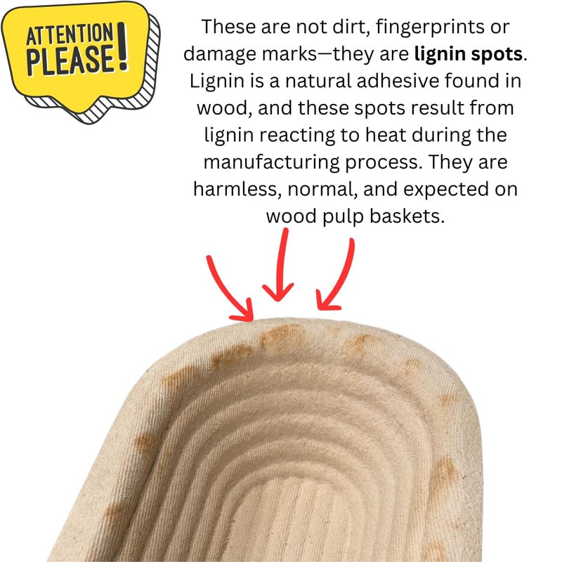 Bulka Large Round 9" 1kg Groove Banneton Bread Proofing Basket Pressed Wood Pulp, Sourdough Proofing Basket - Non-Stick Bread Proofing Bowl Sourdough Bread Baking Supplies, Made in Germany. - Image 4